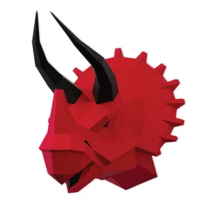 Tricératops rouge – Agent Paper