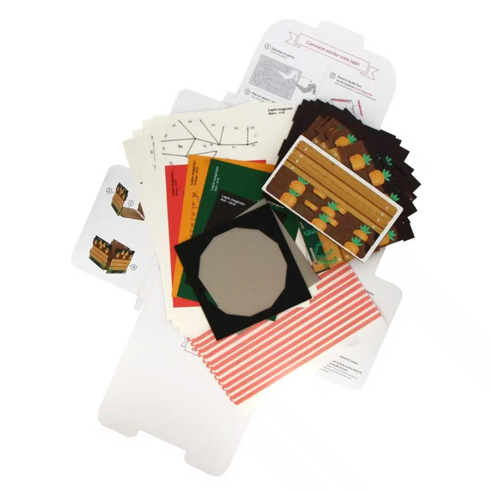 Trophée en papier 3D Animaux surprise Petit lapin avec boîte – Agent Paper – Image 6