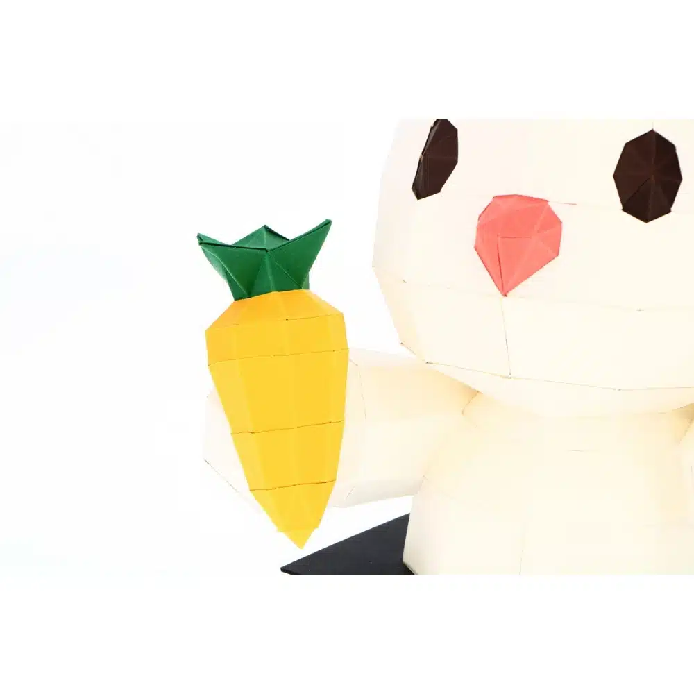 Trophée en papier 3D Animaux surprise Petit lapin avec boîte – Agent Paper – Image 3