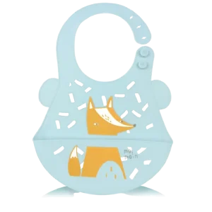 Bavoir en silicone Bleu clair