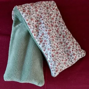 Bouillotte Longue pour le Cou Douce Vert Sauge – Graines de Lin Bio