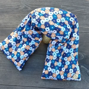 Bouillotte Sèche Longue pour le Cou – Graines de Lin françaises