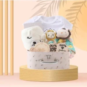 CADEAU NAISSANCE BEBE | Couverture en coton double face blanche