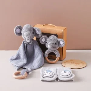 CADEAU POUR BEBE | 0 – 12 mois Éléphant avec boîte