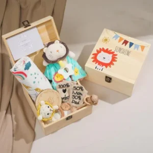 CADEAU POUR UN BEBE GARCON | Ensemble doudou Lion