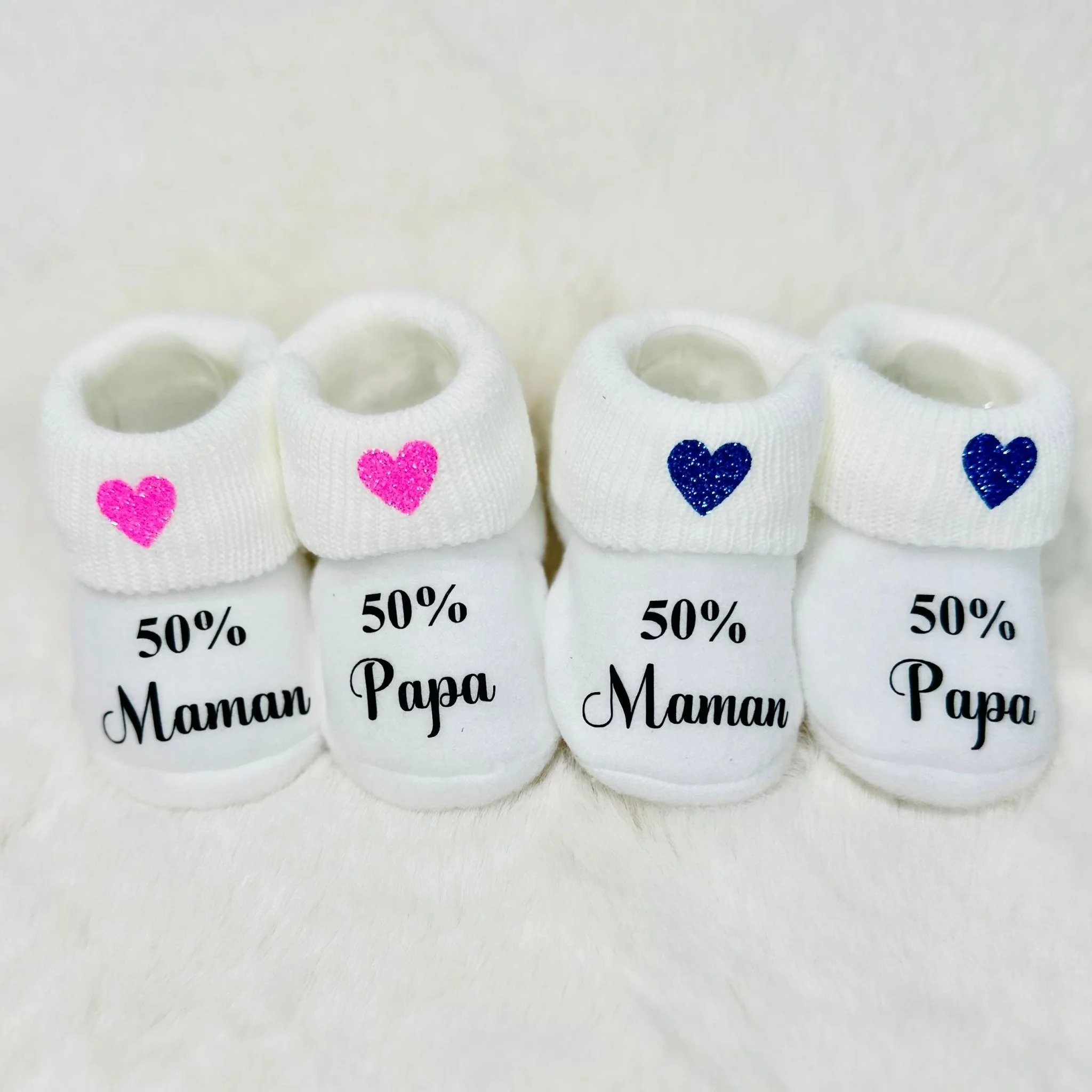 Chaussons bébé duo
