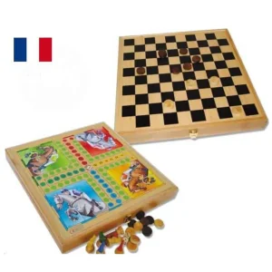 Coffret 4 jeux en bois – Artisans du Jura