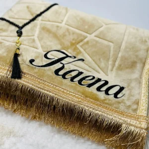 Coffret tapis de prière épais en dome et tasbih