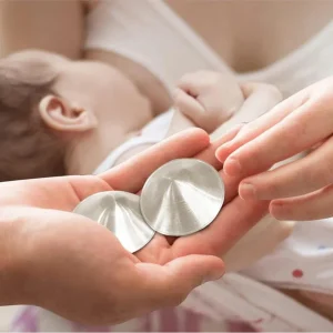 Coquille d'allaitement argent