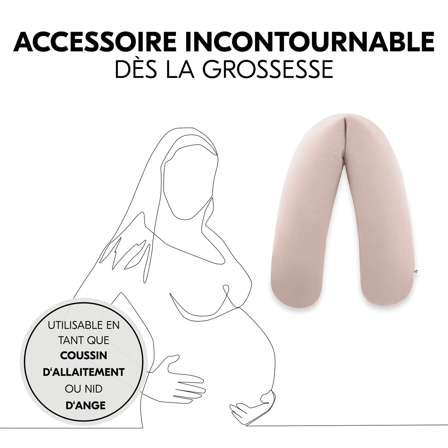 Coussin d'allaitement U microbilles – Image 5