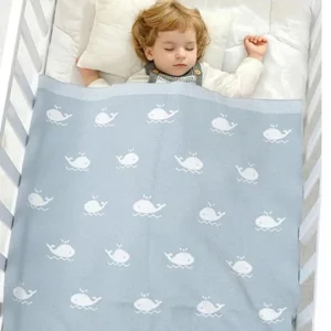 COUVERTURE BEBE | Baleine mignonne