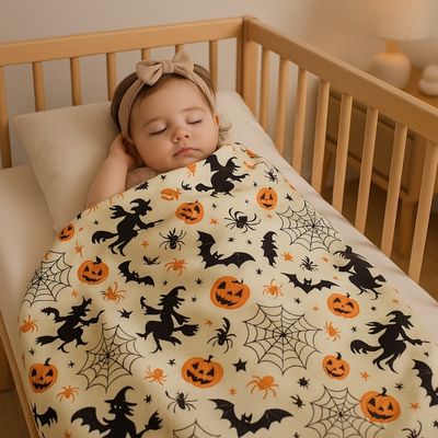 COUVERTURE BEBE | Citrouille Réversible