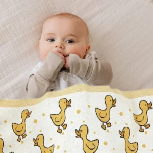 COUVERTURE BEBE | Poussin en coton