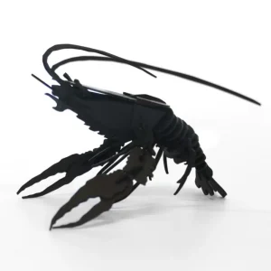 Crevette en carton noir – Agent Paper