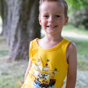 Débardeur garçon pirate jaune