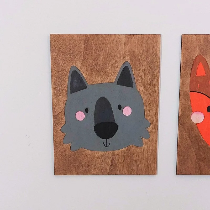 Affiches bois animaux forêt chambre de bébé – Image 3