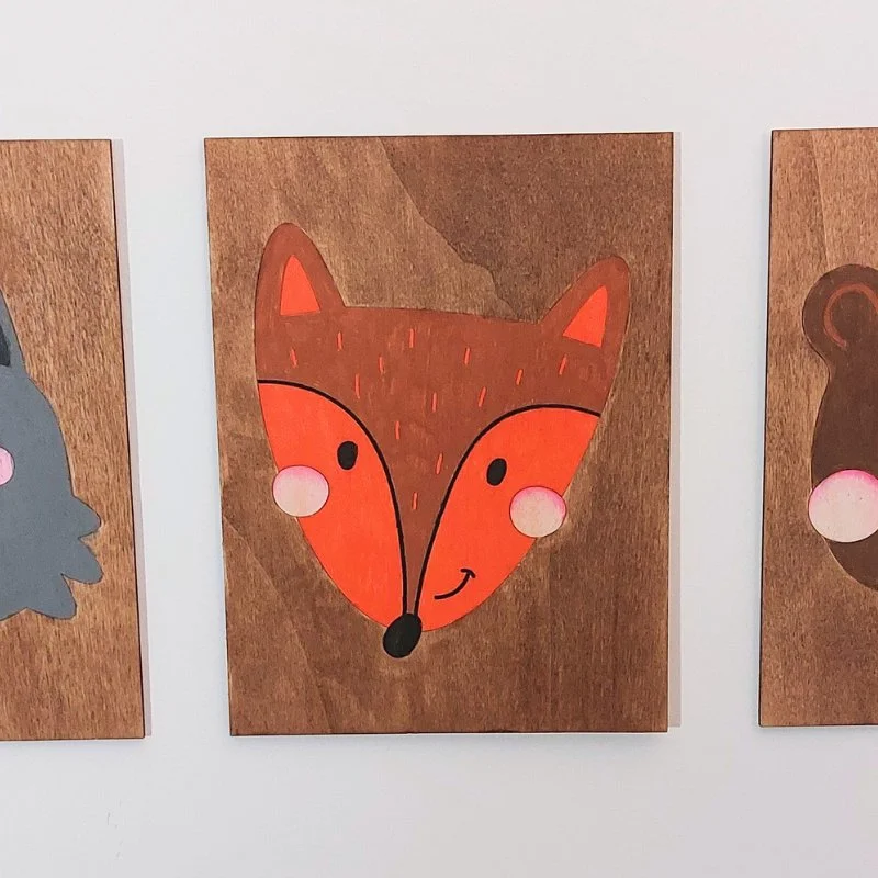 Affiches bois animaux forêt chambre de bébé – Image 5