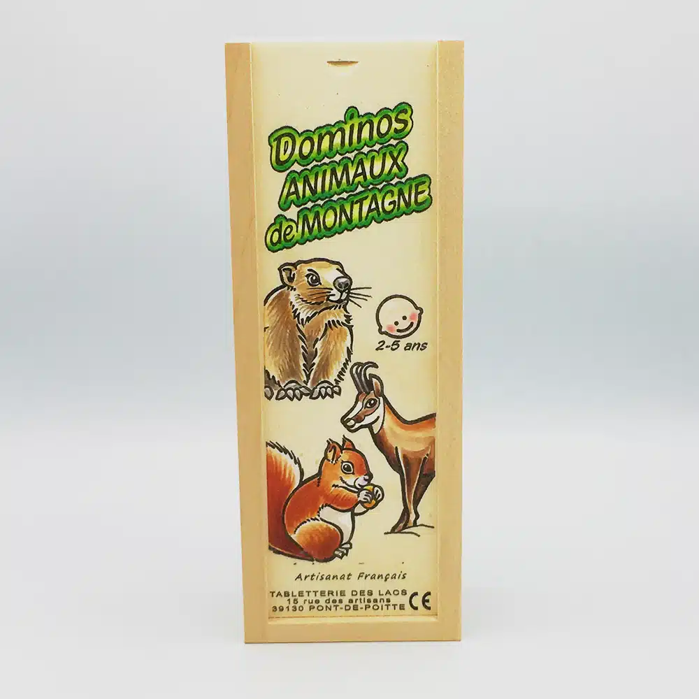 Dominos en bois : Animaux de la montagne – Artisans du Jura – Image 2