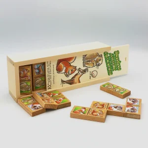 Dominos en bois : Animaux de la montagne – Artisans du Jura