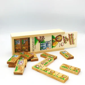 Dominos en bois : Animaux du zoo – Artisans du Jura