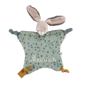 Doudou Lapin Sauge à broder – Les trois Lapins – MOULIN ROTY