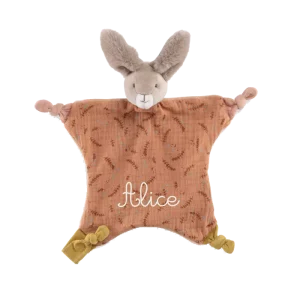 Doudou Lapin Argile à broder – Les trois Lapins – MOULIN ROTY