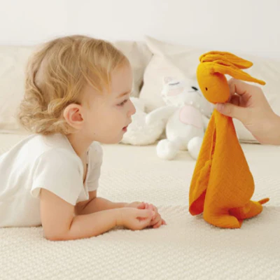 Doudou bébé | Lapin en mousseline
