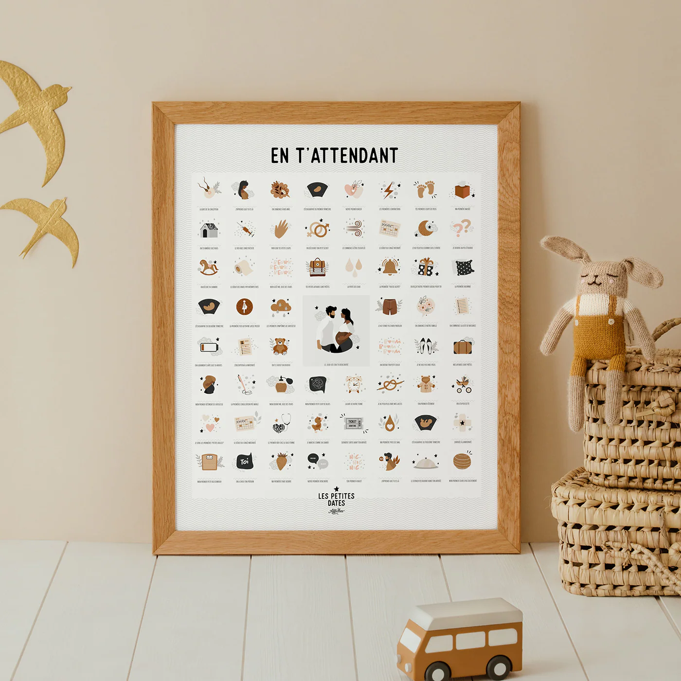 Affiche En t'attendant - Peau Foncée