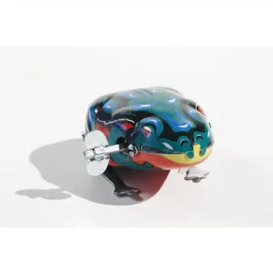 Grenouille sauteuse en métal à remonter