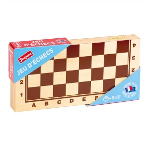 Jeu d&rsquo;échecs – Coffret pliant en bois – Jeujura