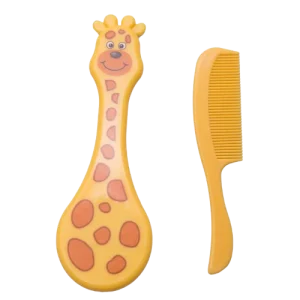 Brosse et peigne Jaune - GIRAFE