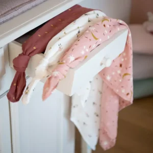 Set de 3 langes imprimés à broder – Après la pluie – MOULIN ROTY