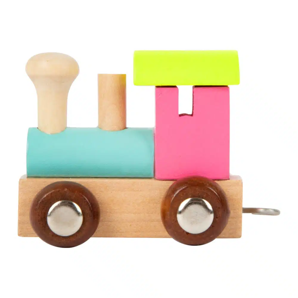 Lettres train colorées en bois – Image 8