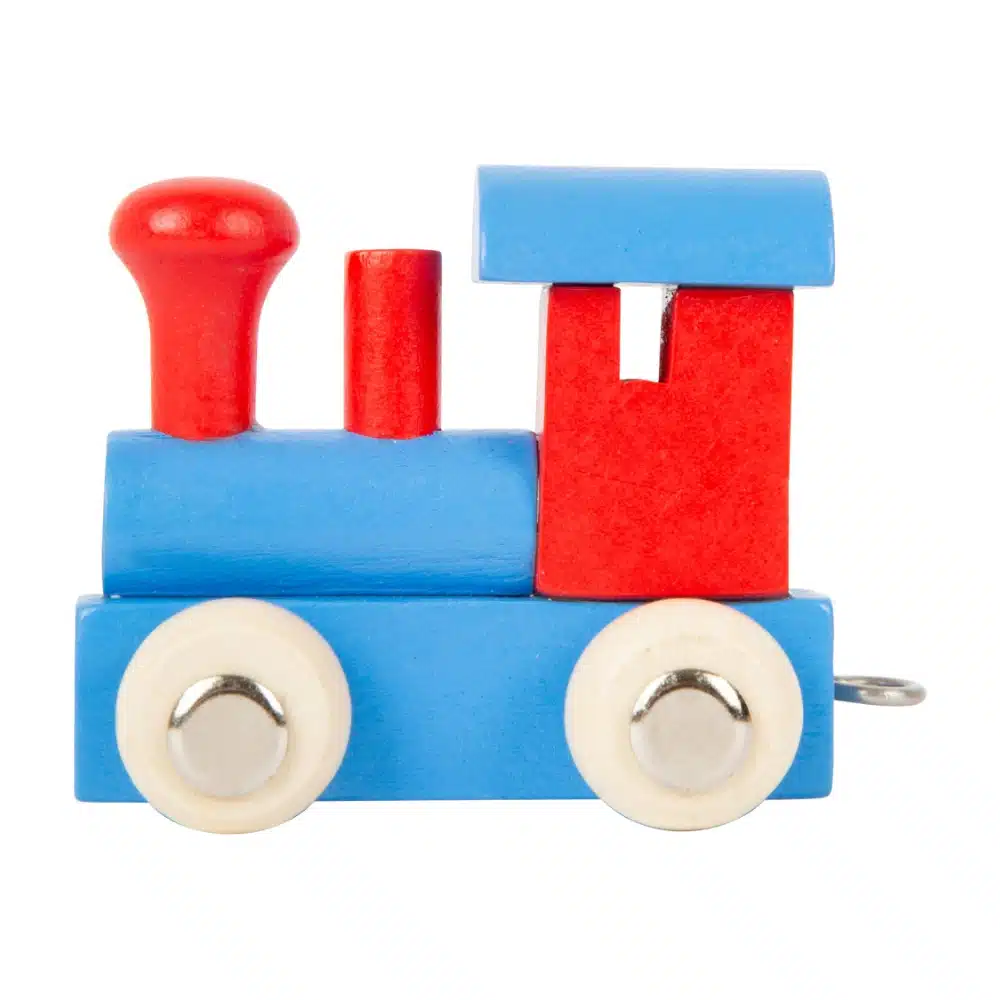 Lettres train colorées en bois – Image 4