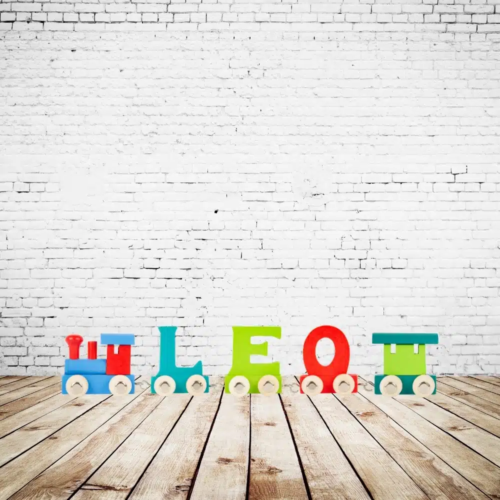 Lettres train colorées en bois – Image 3