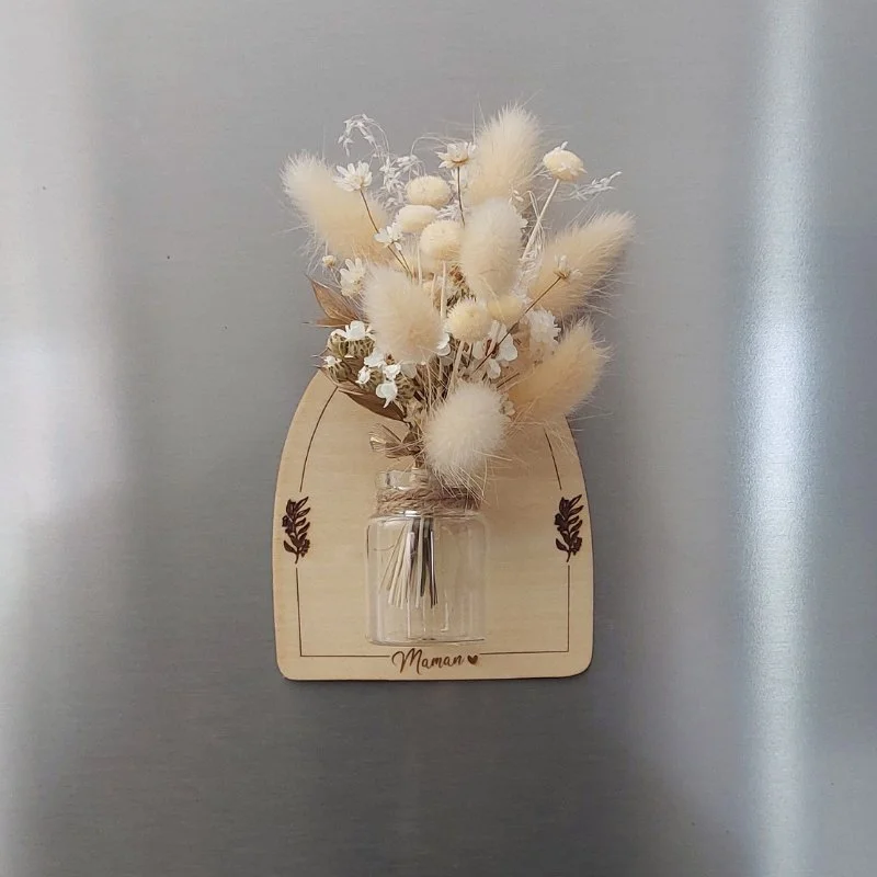 Magnet avec bouquet de fleurs séchée Fête des mères – Image 4