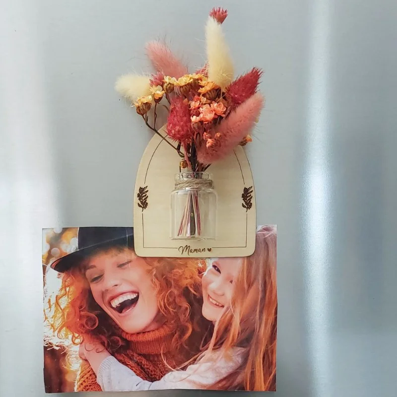 Magnet avec bouquet de fleurs séchée Fête des mères – Image 6