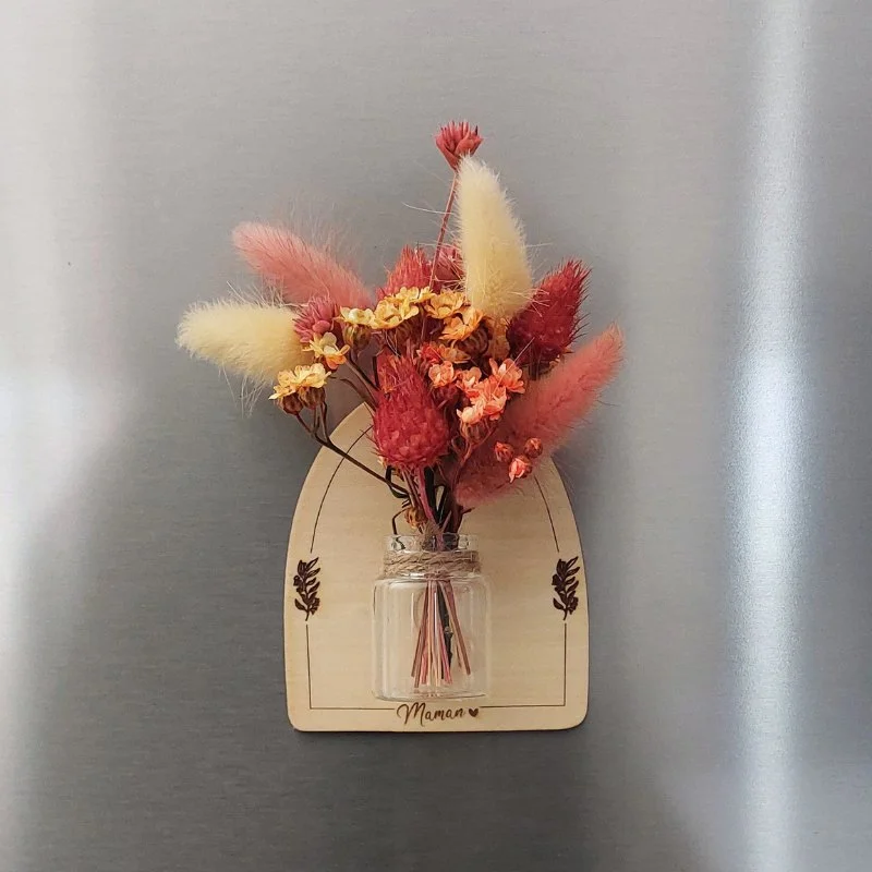 Magnet avec bouquet de fleurs séchée Fête des mères – Image 2