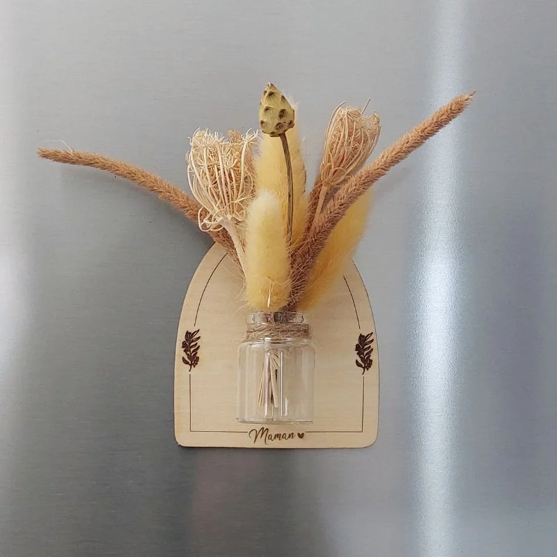 Magnet avec bouquet de fleurs séchée Fête des mères – Image 3
