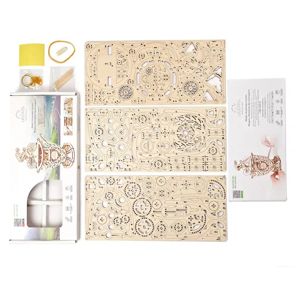 Puzzle 3D Cycliste automate – Ugears – Image 3
