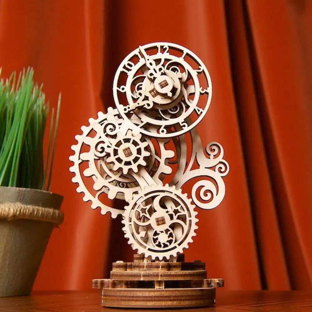 Puzzle 3D Horloge steampunk – Ugears – Image 3