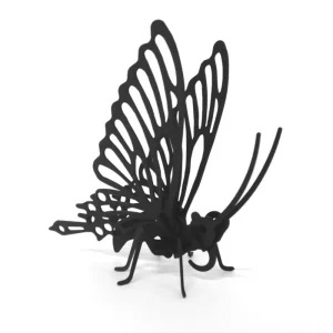 Papillon en carton noir – Agent Paper