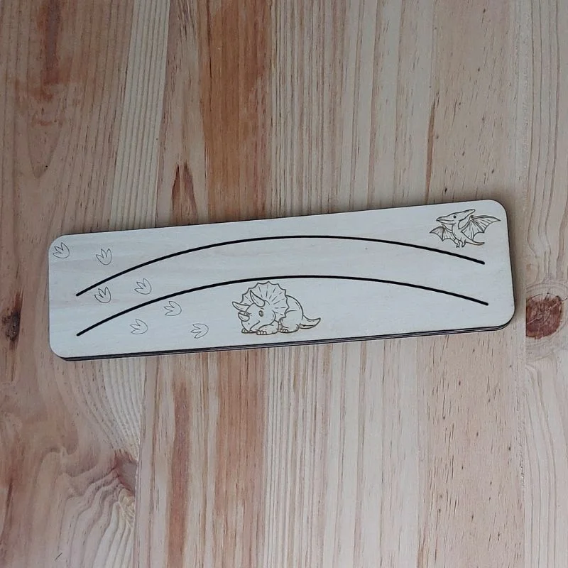 Porte Cartes en Bois pour Enfant Dino – Image 2