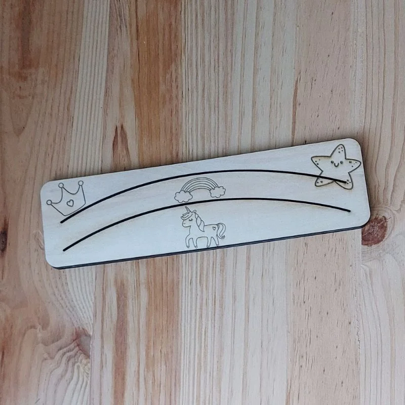 Porte Cartes en Bois pour Enfant Licorne – Image 2