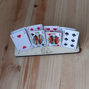 Porte Cartes en Bois pour Enfant Dino