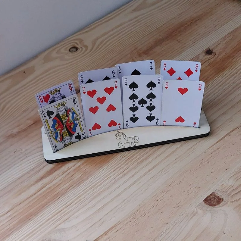 Porte Cartes en Bois pour Enfant Licorne