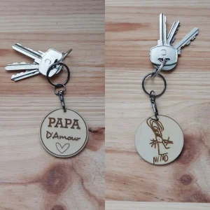 Porte-Clé Papa d&rsquo;Amour Personnalisé