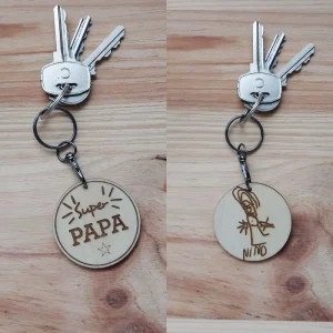 Porte-Clé Super Papa Personnalisé