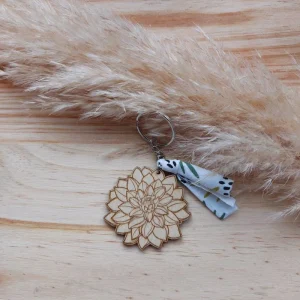 Porte-Clé Dahlia « Merci »