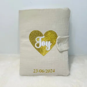 Protège carnet de santé tendre cœur